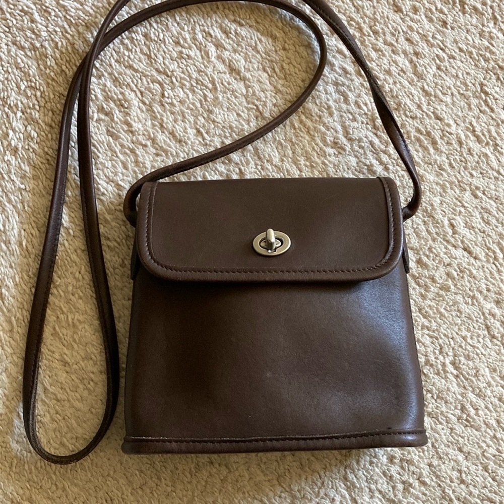 Coach tango all leather bag crossbody vintage